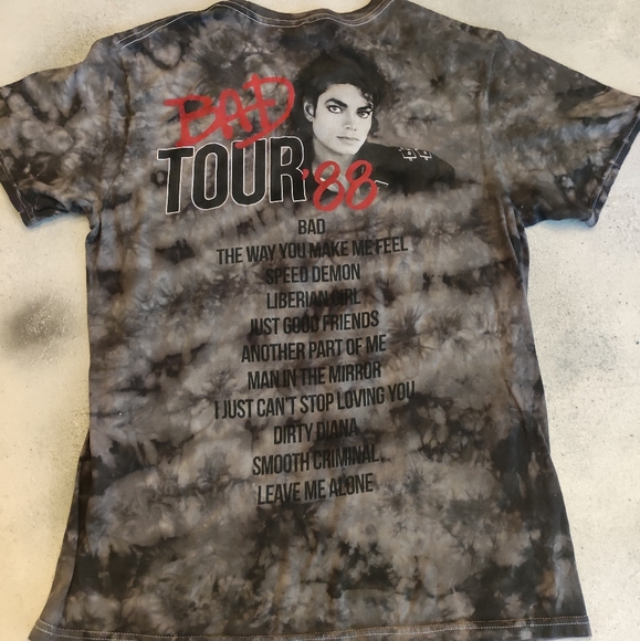 Michael Jackson Bad Album Cover Grey T-Shirt size Medium - Picture 3 of 3